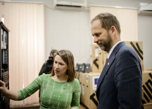 Ambassador Janis Mazeiks with Liliana Vitu, Chair of the Audio-visual Council