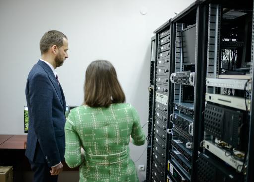 Ambassador Janis Mazeiks with Liliana Vitu, Chair of the Audio-visual Council