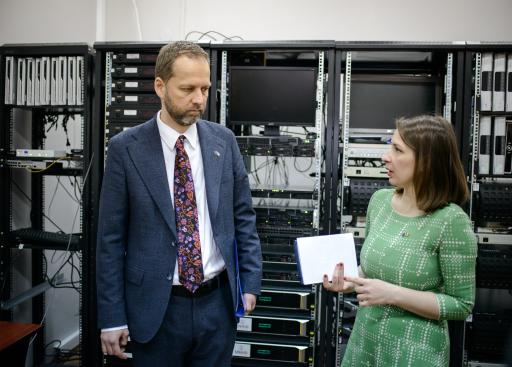 Ambassador Janis Mazeiks with Liliana Vitu, Chair of the Audio-visual Council