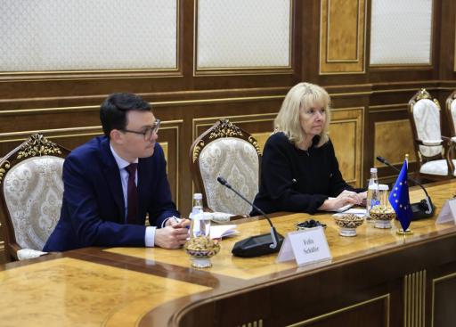 EU Special Representative for Central Asia, Terhi Hakala and Political Adviser, Felix Schäfer during