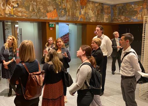 Tour of the National Assembly in Ljubljana, Slovenia