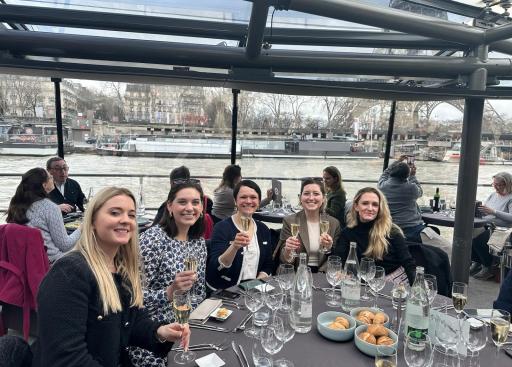 Enjoying the cruise on La Seine, Paris