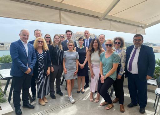 Lunch with board members of American-Hellenic Chamber of Commerce, Electra Palace Hotel