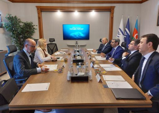 Discussions with Chairman of Azerbaijan Railroads Rovshan Rustamov and Deputy Chairman Vusal Ahmadov