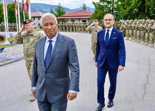 The President of the European Council, António Costa visits EUFOR in Sarajevo, BiH.