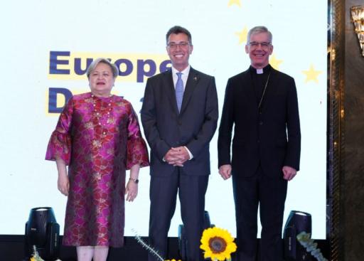 EU Amb. Massimo Santoro led the Europe Day celebrations to mark the 75th anniversary of the Schuman