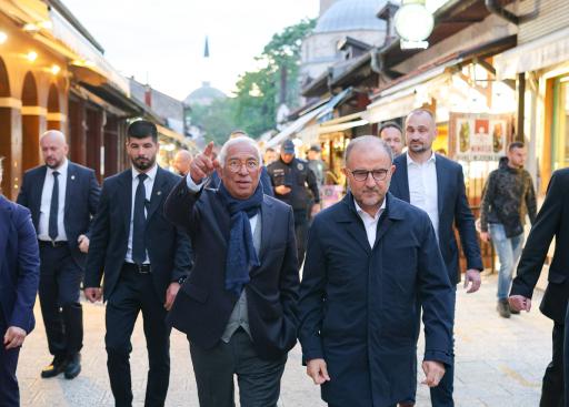 President Costa toured part of Sarajevo city