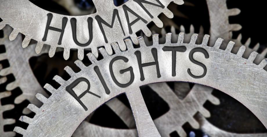 Human Rights words gear