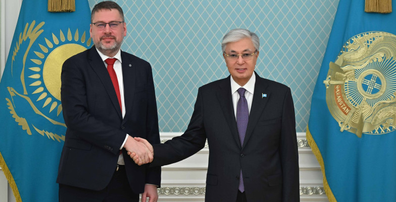EUSR Eduards Stiprais and H.E. Mr Kassym – Jomart Tokayev, President of the Republic of Kazakhstan