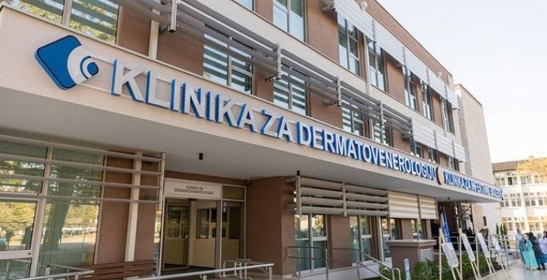 Clinic with a sign: Klinika za dermatovenerologiju & Klinika za infektologiju
