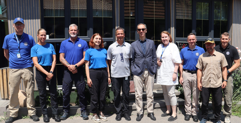 CivOps Commander Stefano Tomato group picture with EUMA personnel. 