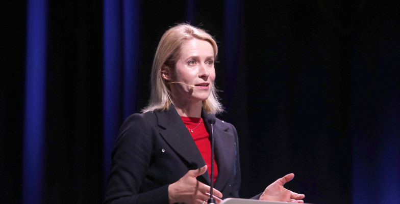 Kaja Kallas at the podium, during the Arctic Frontiers Conference