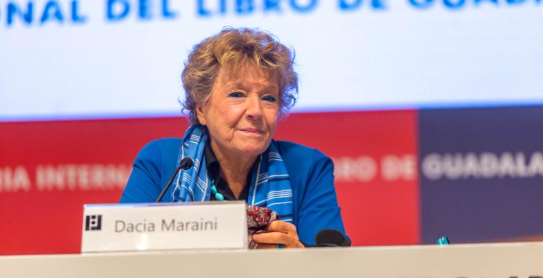 Italian writer Dacia Maraini at FIL Guadalajara 2023 