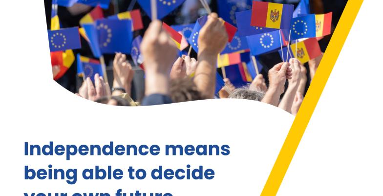 Social media cards - Independence Day of Moldova: Independence means being able to decide your own future