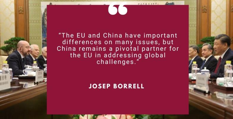 HR/VP Josep Borrell at EU-China summit in Beijing