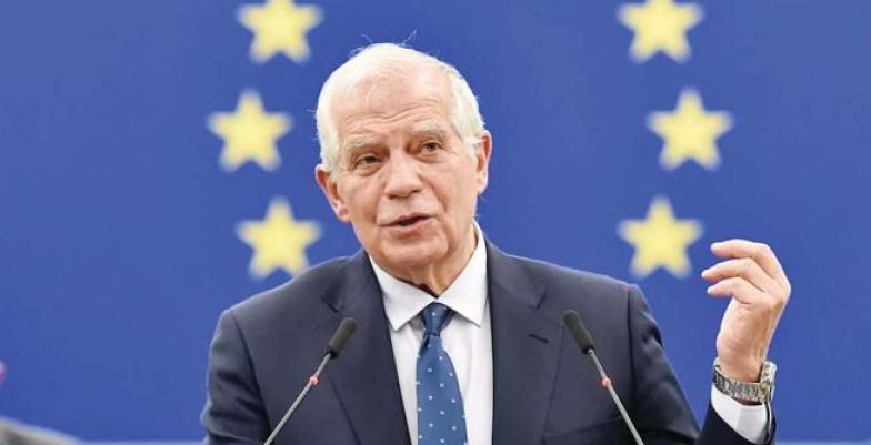 HR/VP Josep Borrell EU Flag background