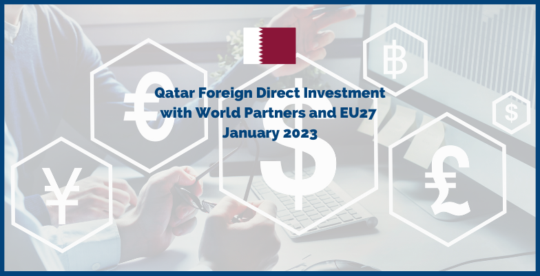 Qatar Foreign Direct Investment with World Partners and EU27 - January 2023