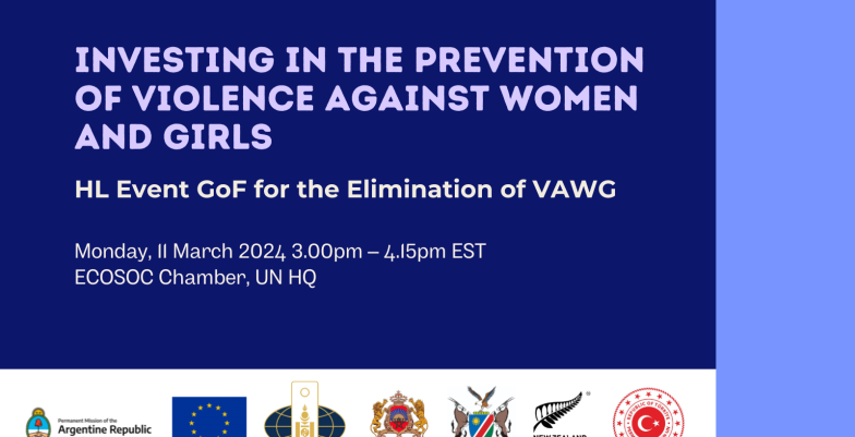 CSW68 Event on Investing in Prevention of Violence against Women & Girls