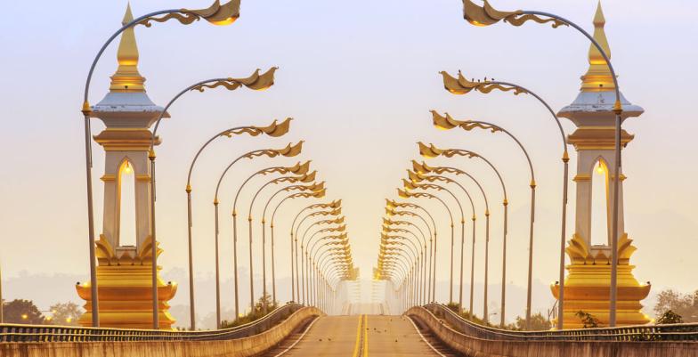 "Friendship Bridge" between Laos and Thailand