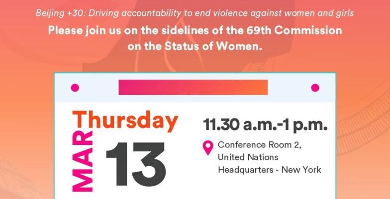 13 March 2025 CSW69 Side Event: Group of Friends for Elimination of Violence against Women & Girls