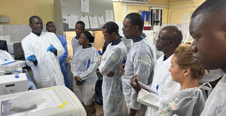 Scientists gather in a workshop for training in forensics.