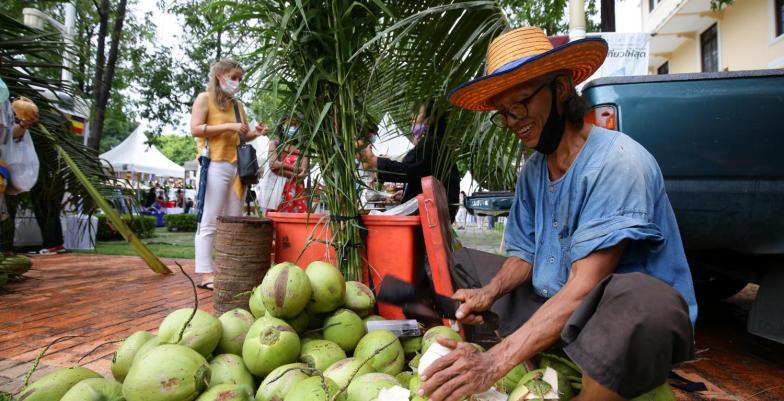Bangkok Post - Wittaya Liengruksa says he has been growing better-tasting coconuts since he went organic. SUPPLIED 