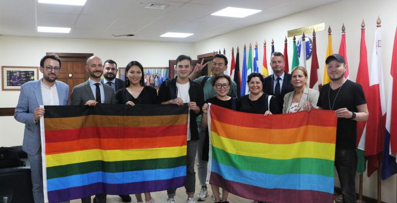 EU Delegation members with LGBTIQ+ communities