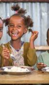 Children having a school meal