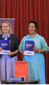 The launch of the Ethiopian Women’s Status and Priorities Report. From the left:  Saba Gebremedhin, 