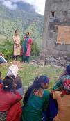 Project beneficiaries participating in a literacy class in Dailekh 