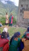 Project beneficiaries participating in a literacy class in Dailekh