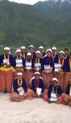 Free Haliya women pose for a photograph in course of project activiy 
