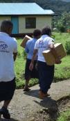 MSP representatives delivering supplies 