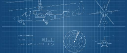 helicopter vector blue background