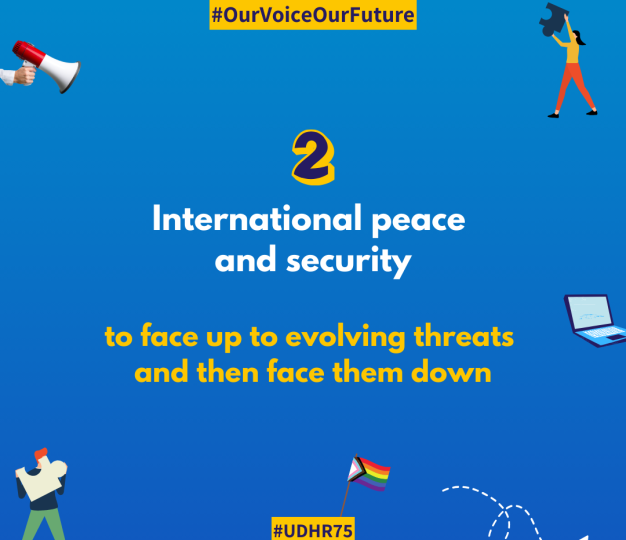International peace and security to face up to evolving threats and then face them down