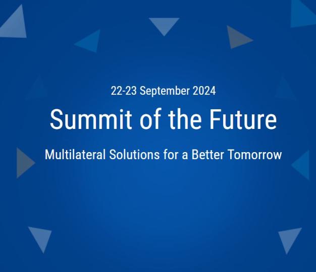 Banner with 'Summit of the future' text