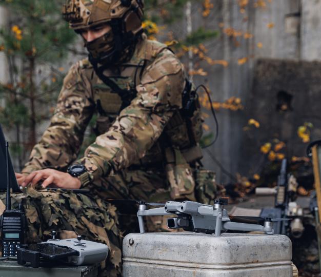 Mobile military base, soldier engineer