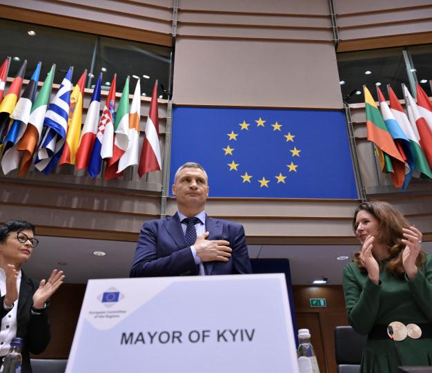 Mayor of Kyiv, Vitaliy Klitschko receives Mayor Paweł Adamowicz Award