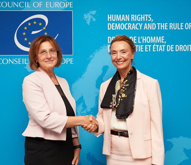 Ambassador Vesna Batistić Kos and Marija Pejčinović Burić, Secretary General of the Council of Europe