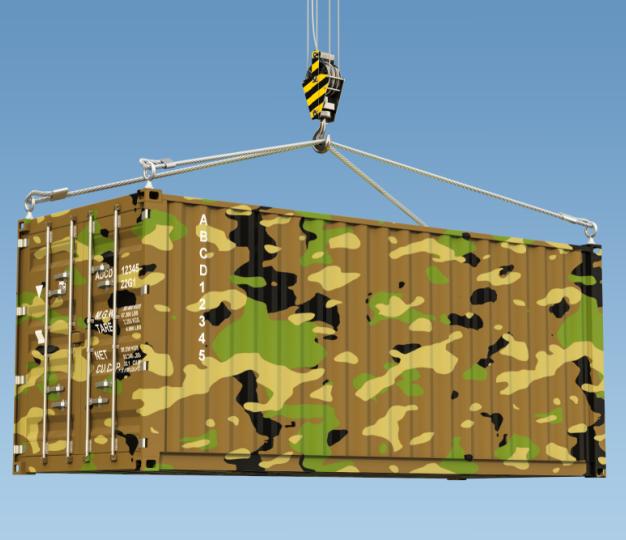 a container hanging 