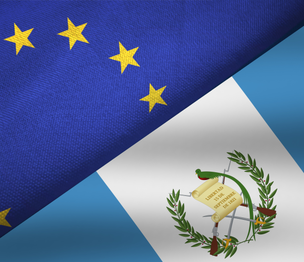 Banderas UE y Guatemala