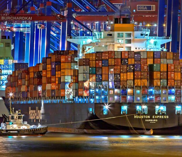 Ship carrying goods