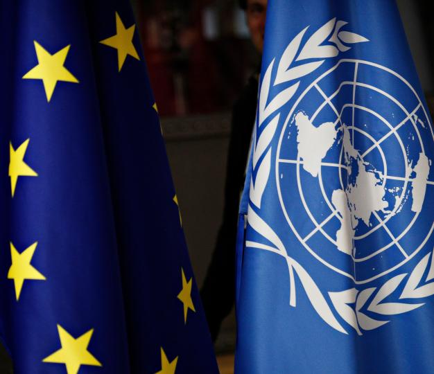 EU-UN flags