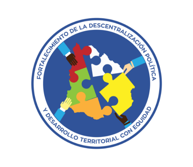 Logo project: hands putting together a puzzle with the form of Uruguay