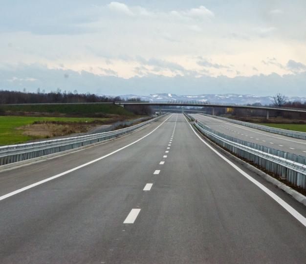 Newly built motorway section in Bosnia and Herzegovina 