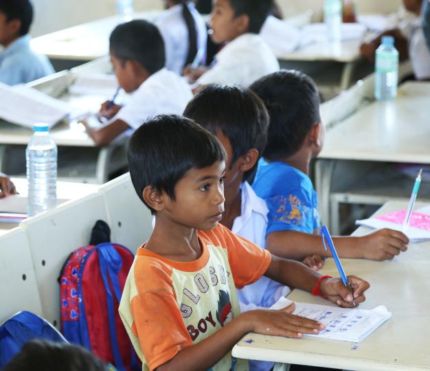 Students at Steung Sen Monorom Primary School in Stung Sen village, Thmey commune, Koulen district, Preah Vihear province. November, 2016