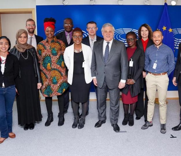 Sakharov Prize fellows 2019 with EP President Antonio Tajani 