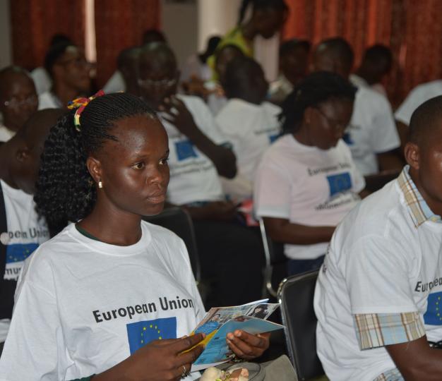 Students of the University of Liberia at an ERASMUS Info session