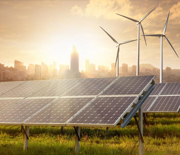 Solar energy/wind turbines