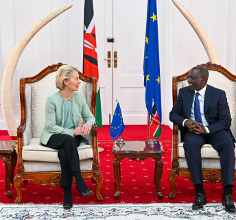 Predient of the European Commission Ursula von der Leyen with President of Kenya William Ruto